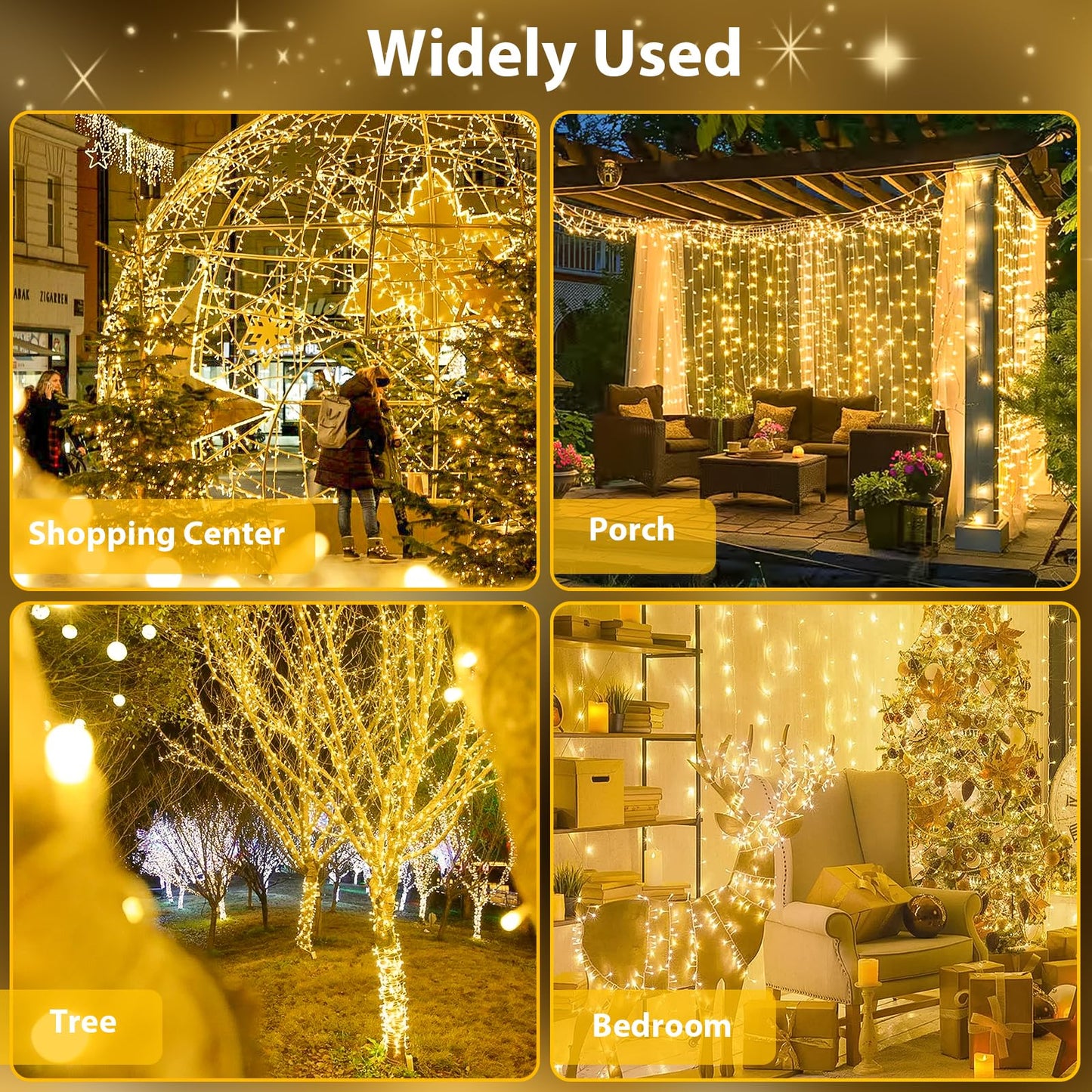 Connectable 240LED 88Ft 13Modes Christmas String Lights Indoor Outdoor Clear Wire | Warm White Christmas Lights | Twinkle Fairy Light Plug in with Timer for Tree Christmas Decorations