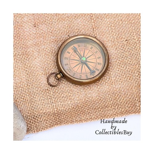 Antique Sports Compass Hiking Camping Nautical Instrument Navigational Direction Finder Open Face Compass Handy Pocket Size Collectibles for Camping