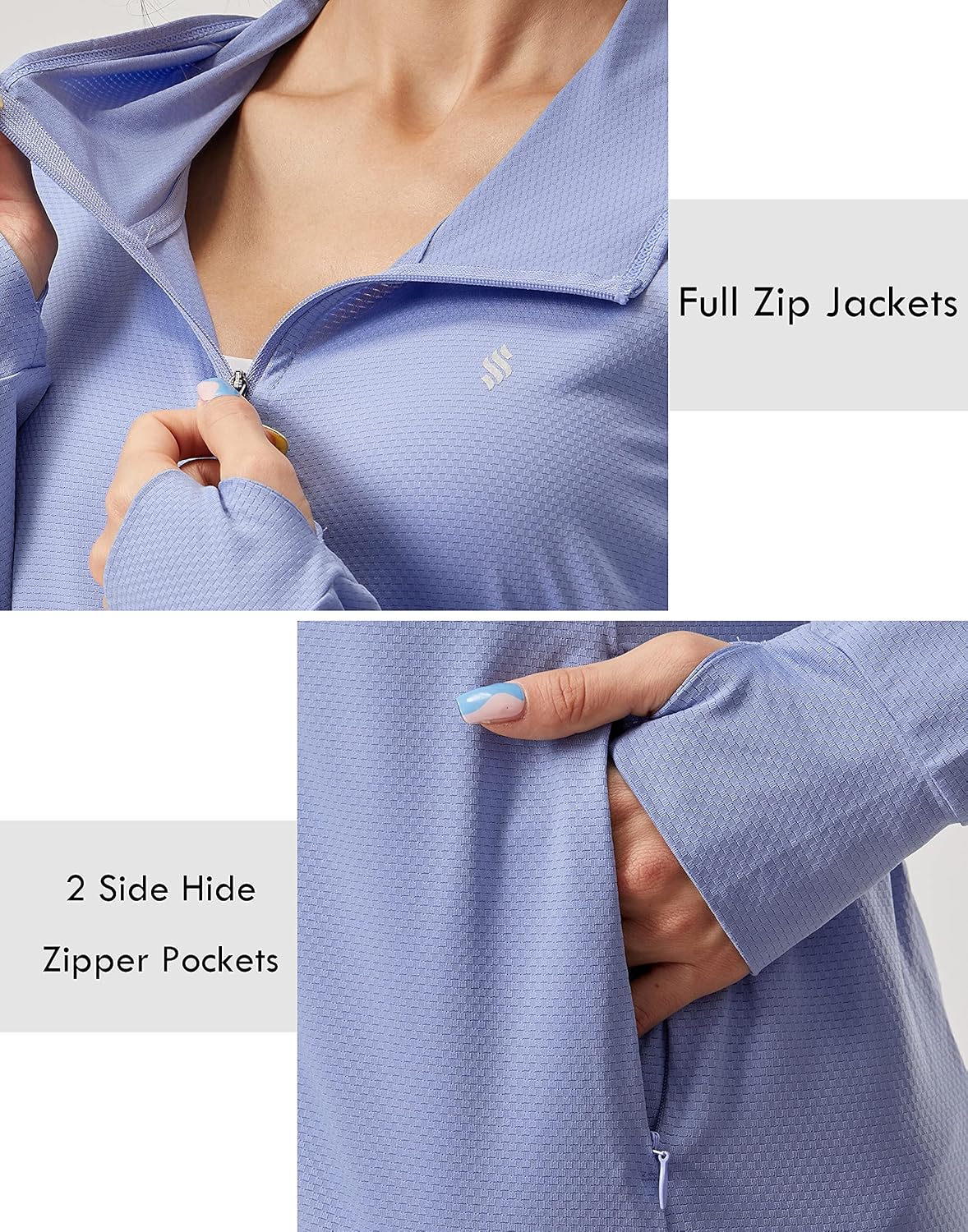 Soothfeel Women's Sun Protection Hoodie Jacket - Lightweight UPF 50+ Long Sleeve Outdoor Shirt with Pocket