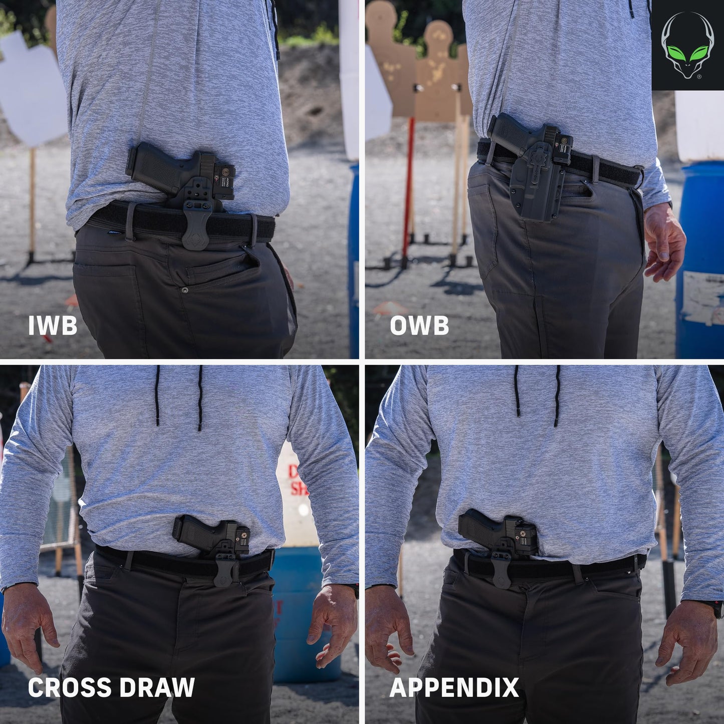 Alien Gear Photon Holster – Fits Sig Sauer P365 Fuse Only – IWB & OWB – Ambidextrous – Optic Compatible – Compact Light Required – Fits TLR-7A – Made in the USA