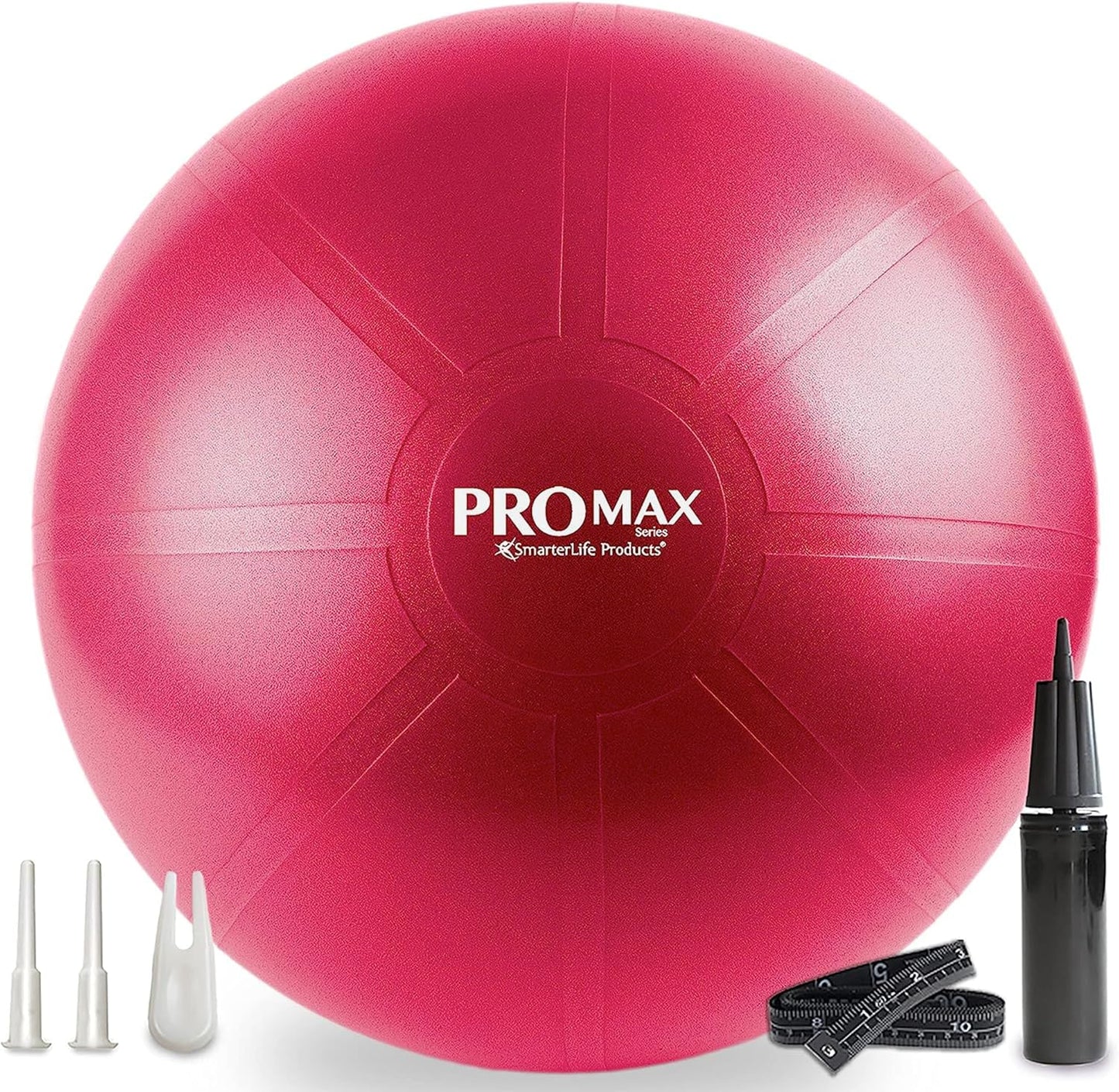 SmarterLife PRO MAX Exercise Ball - Anti-Slip Yoga & Stability Trainer for Core Workouts, Therapy & Office Use