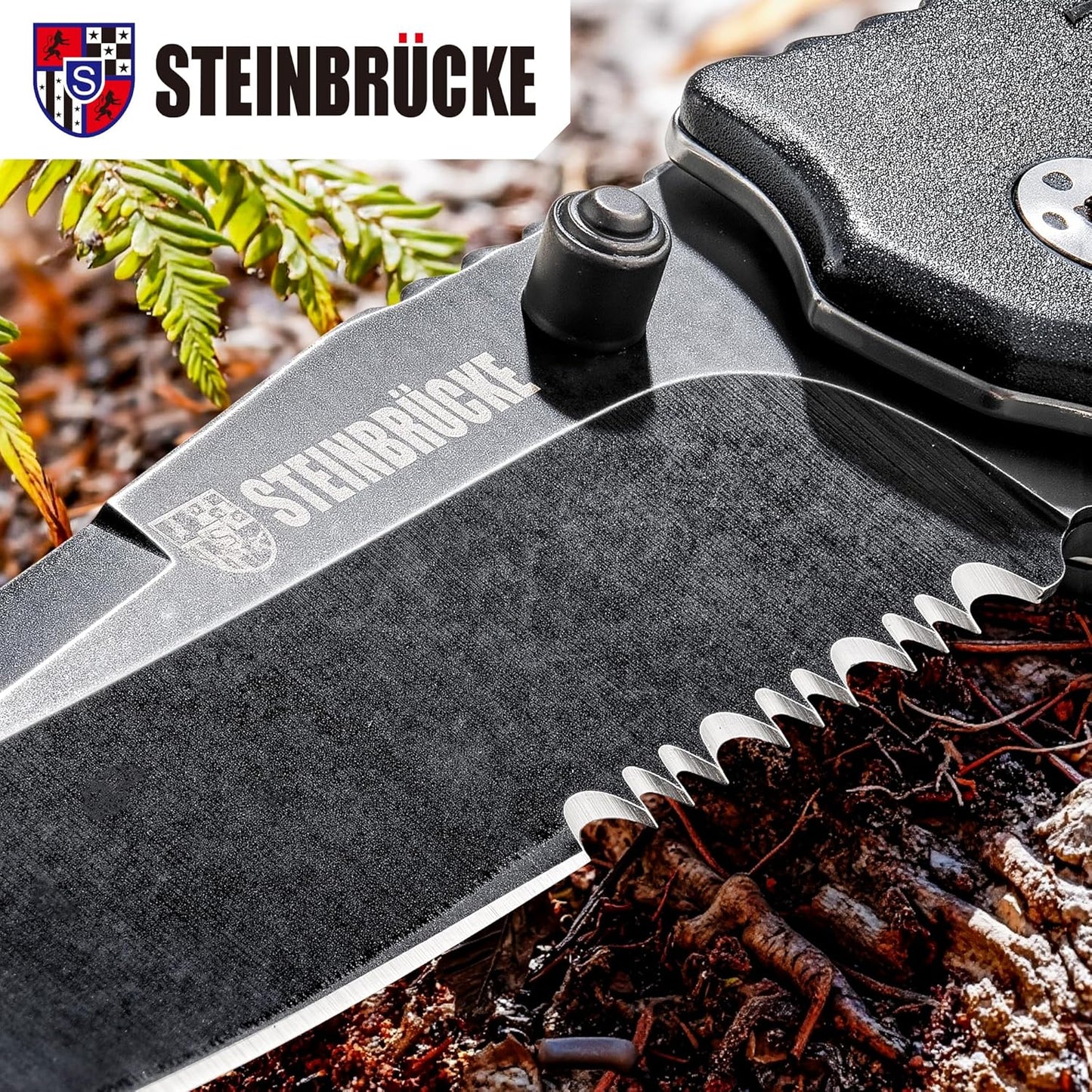 Steinbrucke Tactical Folding Knife - 3.4'' Stainless Steel 8Cr13Mov Blade | Ideal for Hunting, Camping, and Everyday Carry
