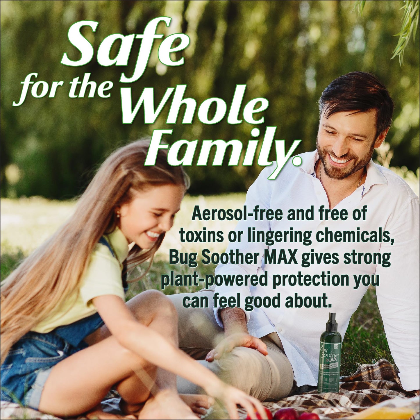 Bug Soother MAX DEET-Free Tick & Mosquito Repellent Spray, 8 oz. 2 Pack