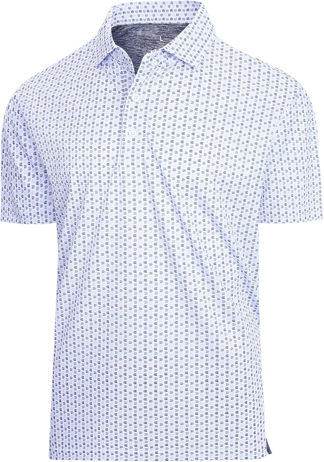 SAMERM Men's Golf Polo Shirt - Short Sleeve Dry Fit Performance | Moisture-Wicking Print Design