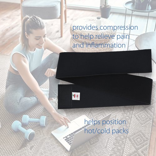Core Products Core Wrap, Compression Therapy Wrap, Black - 4" X 48"