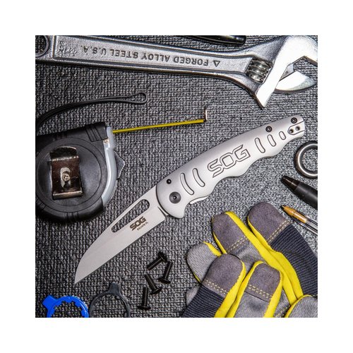 SOG Escape FL Professional Entry-Level Pocket Folding Knife | All-Metal Construction, Frame-Lock, Reversible Pocket Clip