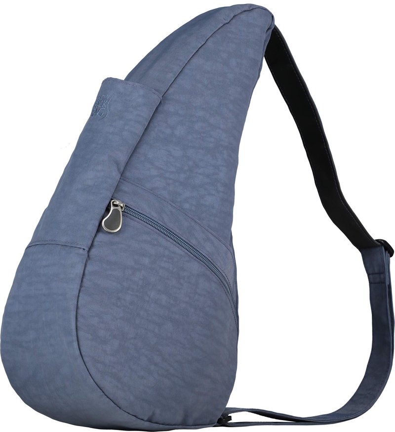 AmeriBag 17" Nylon Ergonomic Crossbody Sling Healthy Back Bag for Everyday Use, Travel & Walking Comfort (Vintage Indigo)