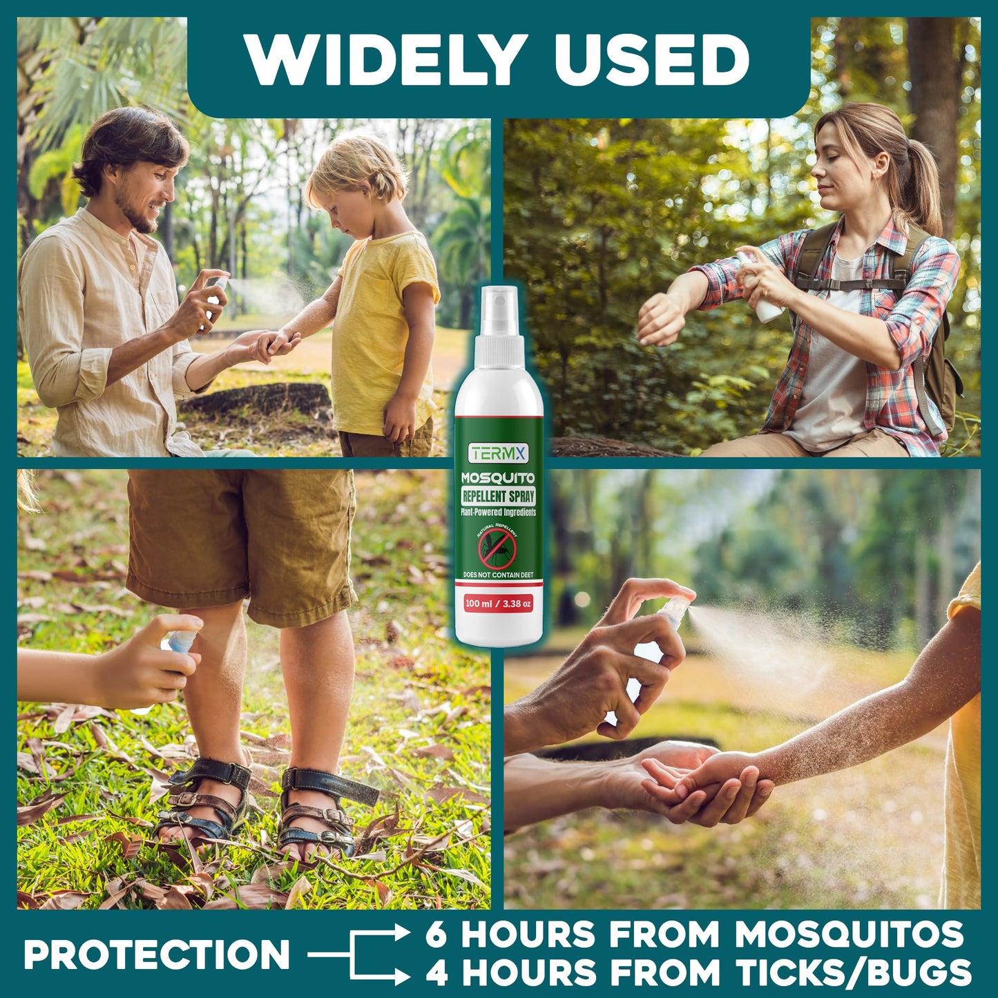 Natural Bug Spray Kids Bug Spray Travel Size TwinPack 2 X 6.75oz DEET Free