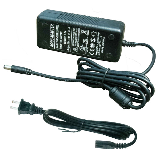 HappyBird Lighting Universal 5 Amp 12V Power Supply Adapter - AC 100-240V to 12V - 5.5 x 2.1mm Output Jack for LED Strips, CCTV Cameras, Light Bars