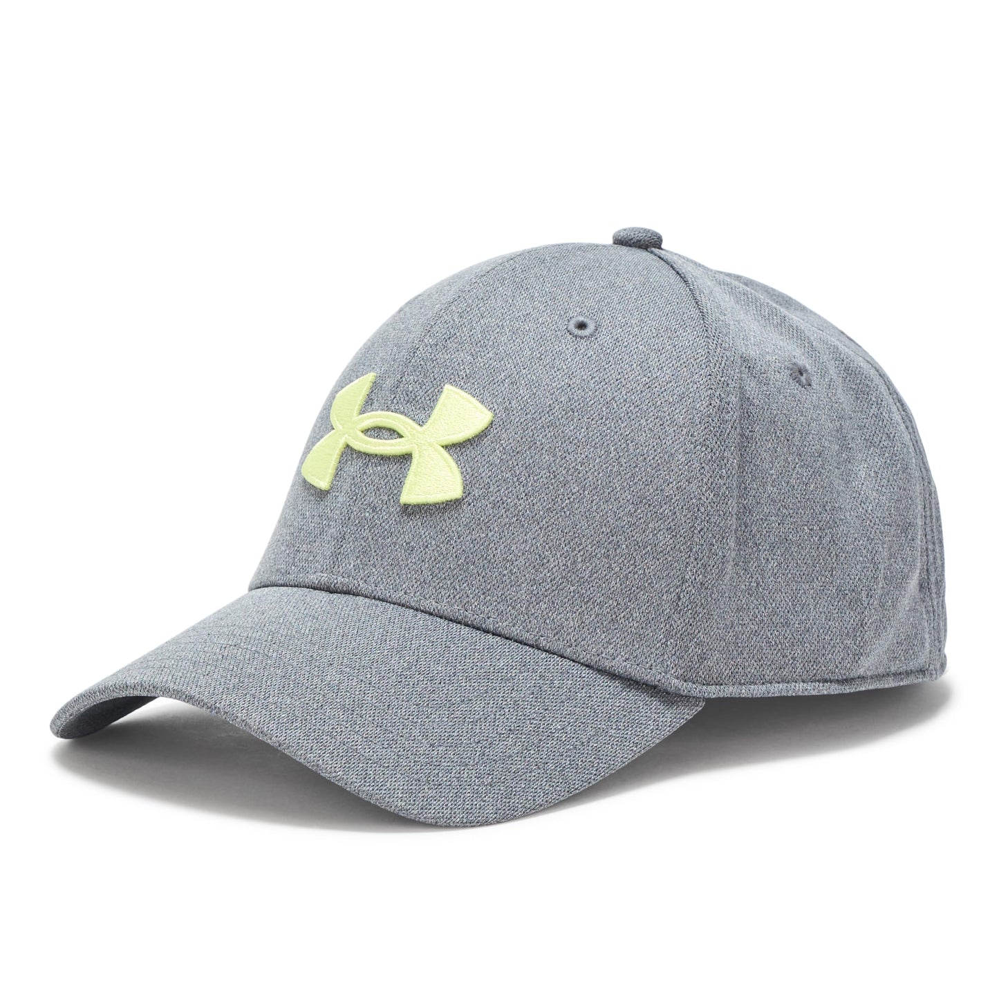 Under Armour Men's Blitzing Cap Stretch Fit, (025) Castlerock / / Sonic Yellow, Large/X-Large