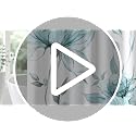 Aeyadis Teal Grey Watercolor Shower Curtain 72x72 in with 12 Hooks, Waterproof Polyester