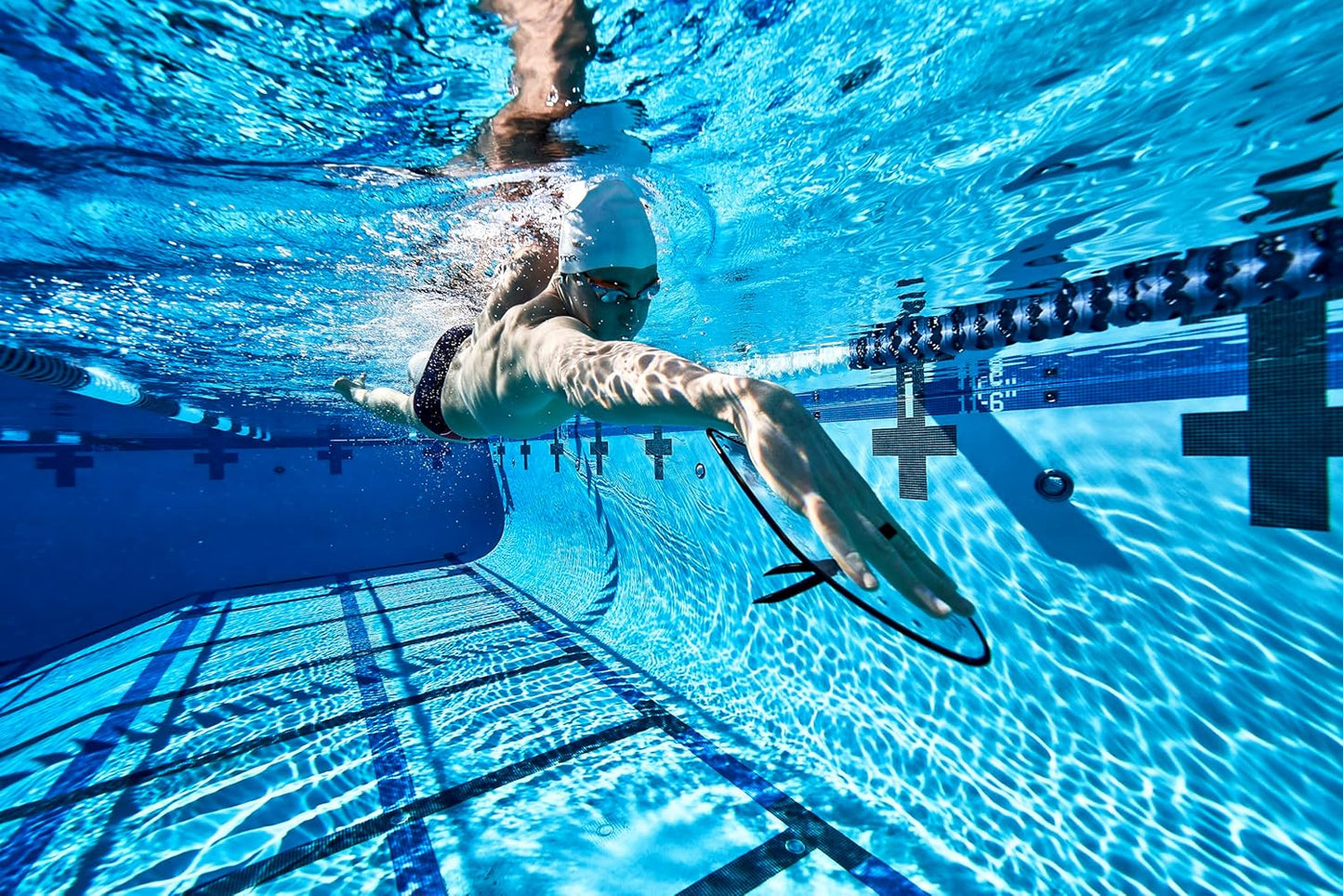 TYR Catalyst Stroke Swim Paddles - Durable Adult Swim Training Fins for Strength & Technique