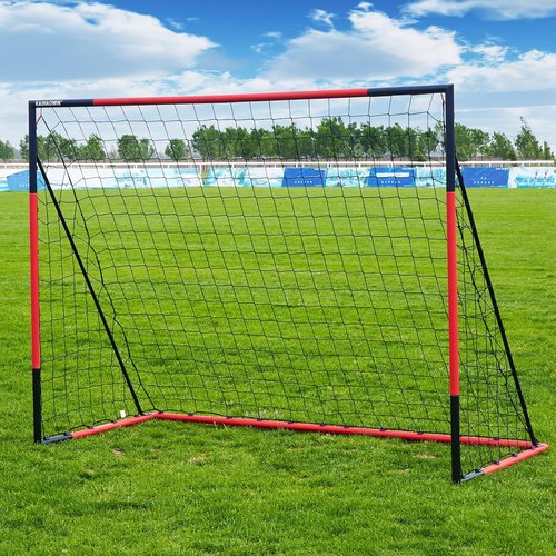 KAIHAOWIN Soccer Goal - Heavy Duty Steel Frame | Quick Assembly for Indoor & Outdoor Use | 3'x2.5' to 10'x6.6'