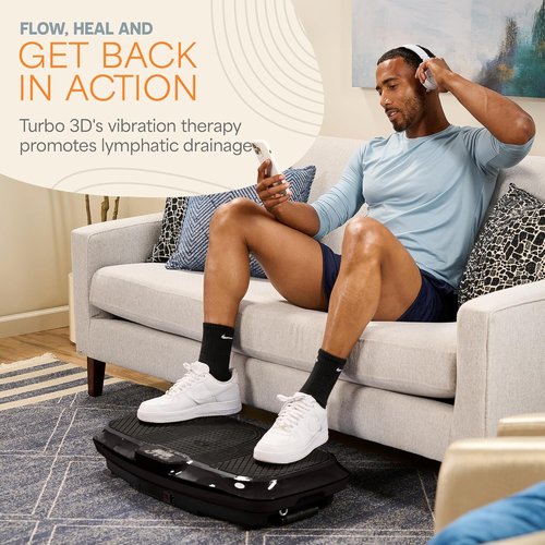 Lifepro Vibration Plate | Whole Body Vibration Machine for Lymphatic Drainage & Toning - Home Workout with Resistance Bands