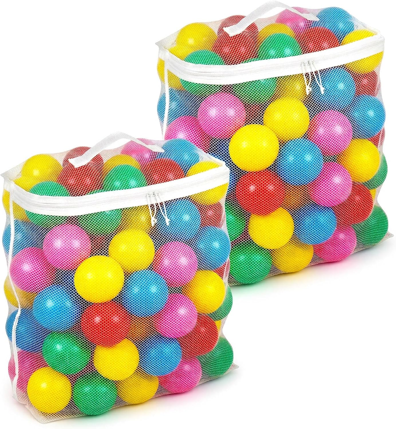 Molain Mesh Ball Pit Balls Storage Bag - Durable Nylon Organizer for Playpen | 16.5 x 8.3 x 14.6 Inches