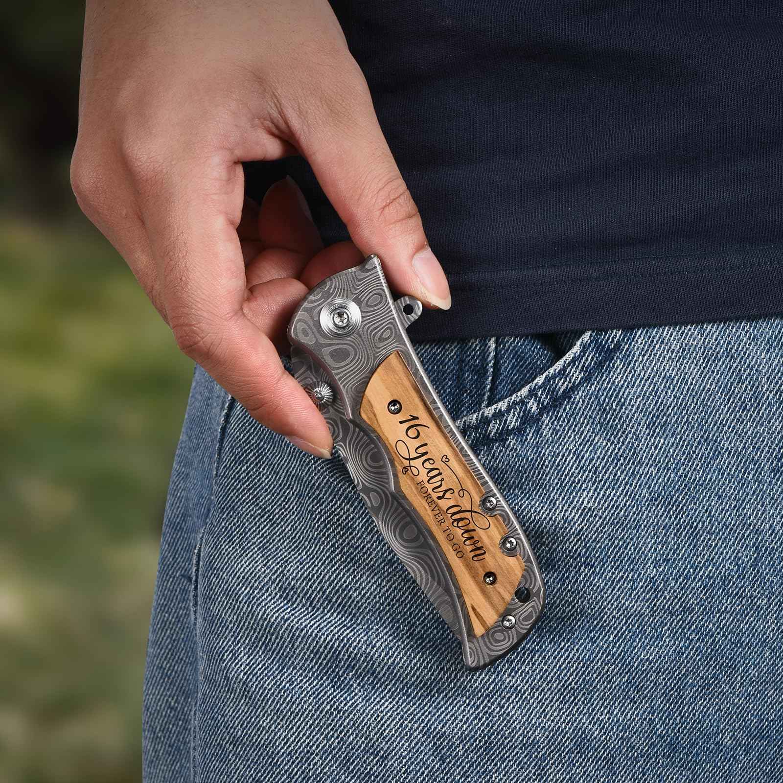 GiveGreatGift 16th Gifts Wax Wedding Anniversary for Men 16 years Marriage Keepsake for Him Husband