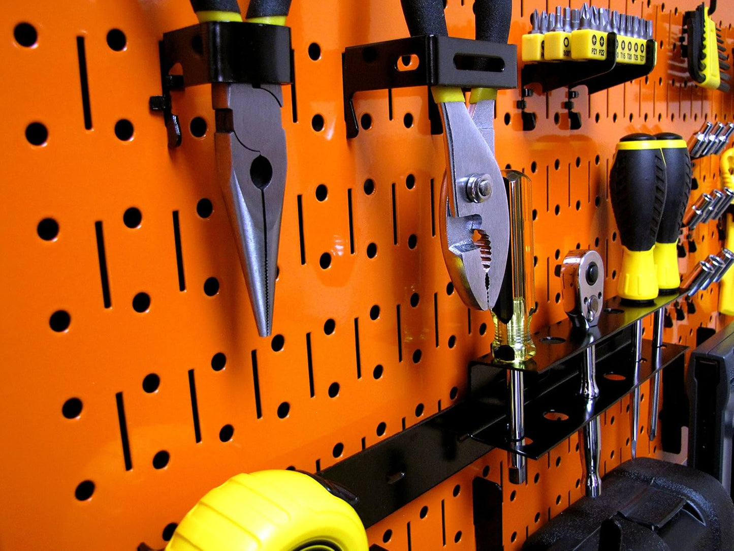 Galvanized Steel Pegboard Rack - 2 Pack 32” x 16” Metallic Tool Storage Panels