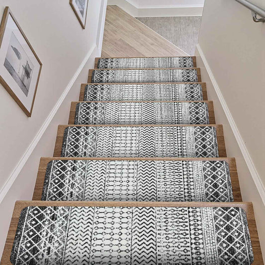 Non-Slip Stair Treads for Wooden Steps - 15 Pack 30"x8" Safety Mats for Dogs, Kids & Elders