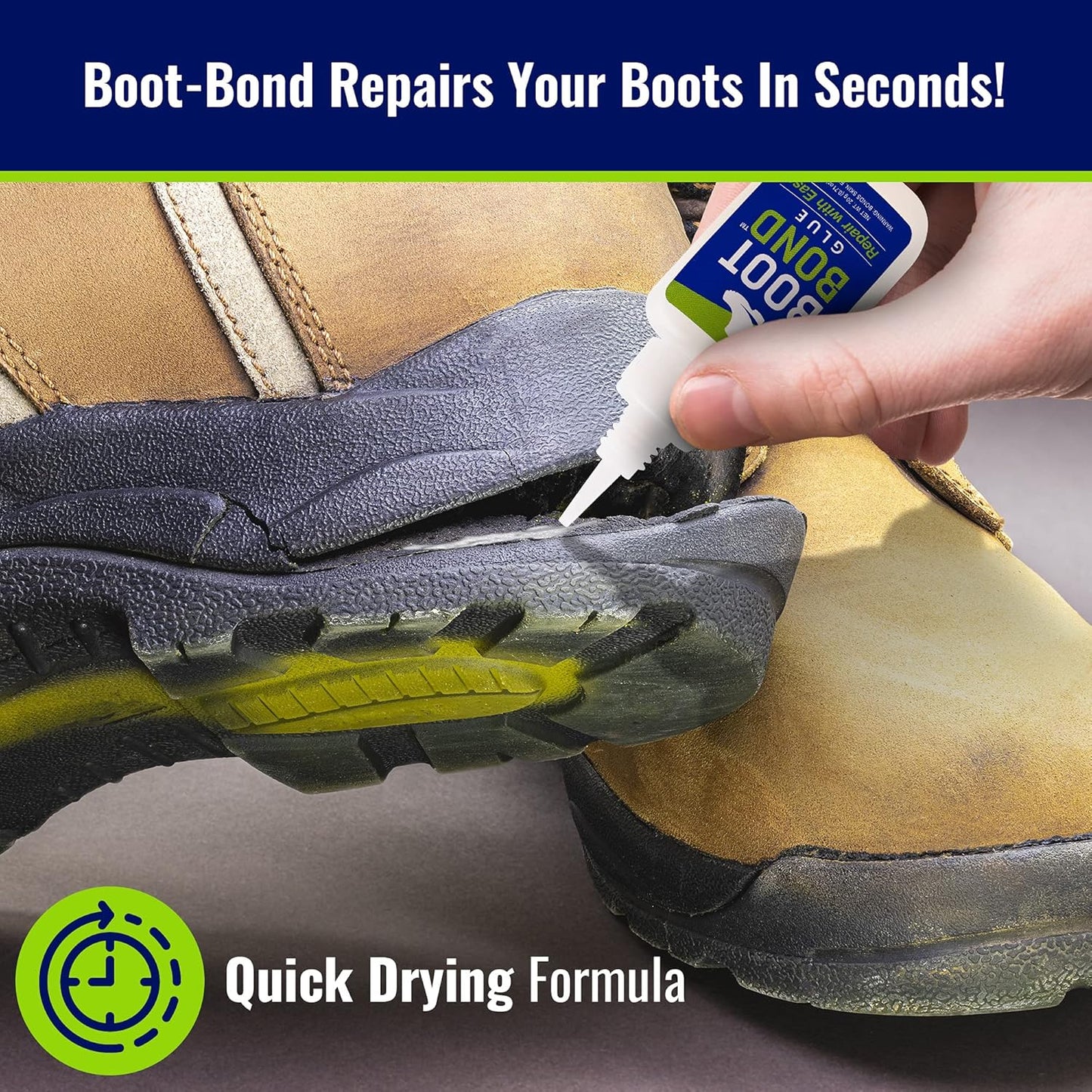 Skiennix Boot Glue - Quick Dry Waterproof Repair Formula for Sneakers & Thick Sole Boots - Flexible Seal