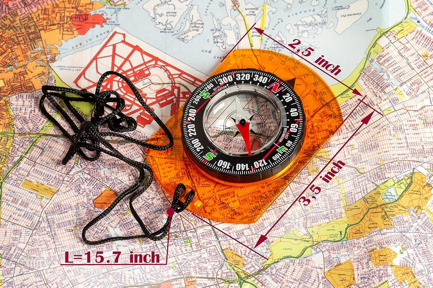 Orienteering Compass - Advanced Scout Compass for Hiking & Camping | Durable Baseplate for Kids