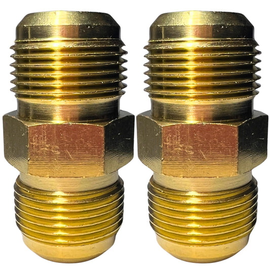 2pcs 3/4 Inch x 3/4 Inch Male Flare Connector Gas Adapter Union Brass Tube Coupler Fitting by CX WONDERLAND