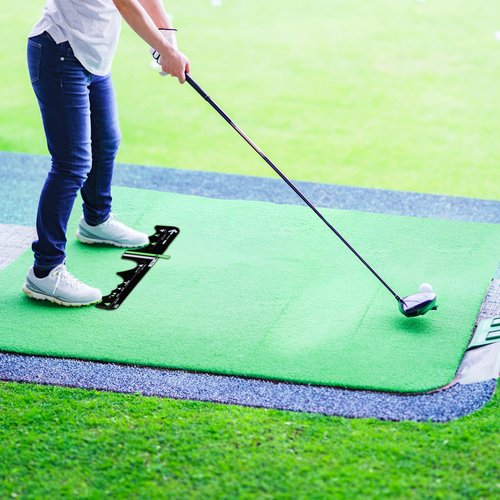 Izzo Golf Sure Stance Golf Swing Training Aid -Ball Position Trainer, Right Handed
