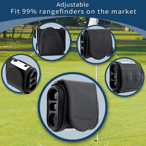 Golf Rangefinder Magnetic Strap, Magnetic Rangefinder Holder Wrap Mount for Golf Cart with Strong Magnet, Golf Accessories（Black