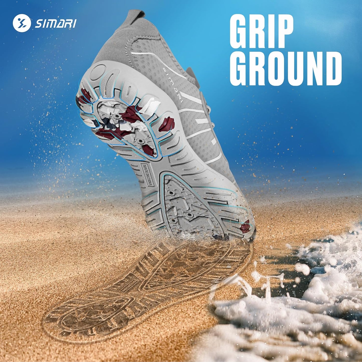 SIMARI Water Shoes - Quick-Dry Aqua Socks for Men & Women | Lightweight Non-Slip Swim Shoes for Beach & Water Sports
