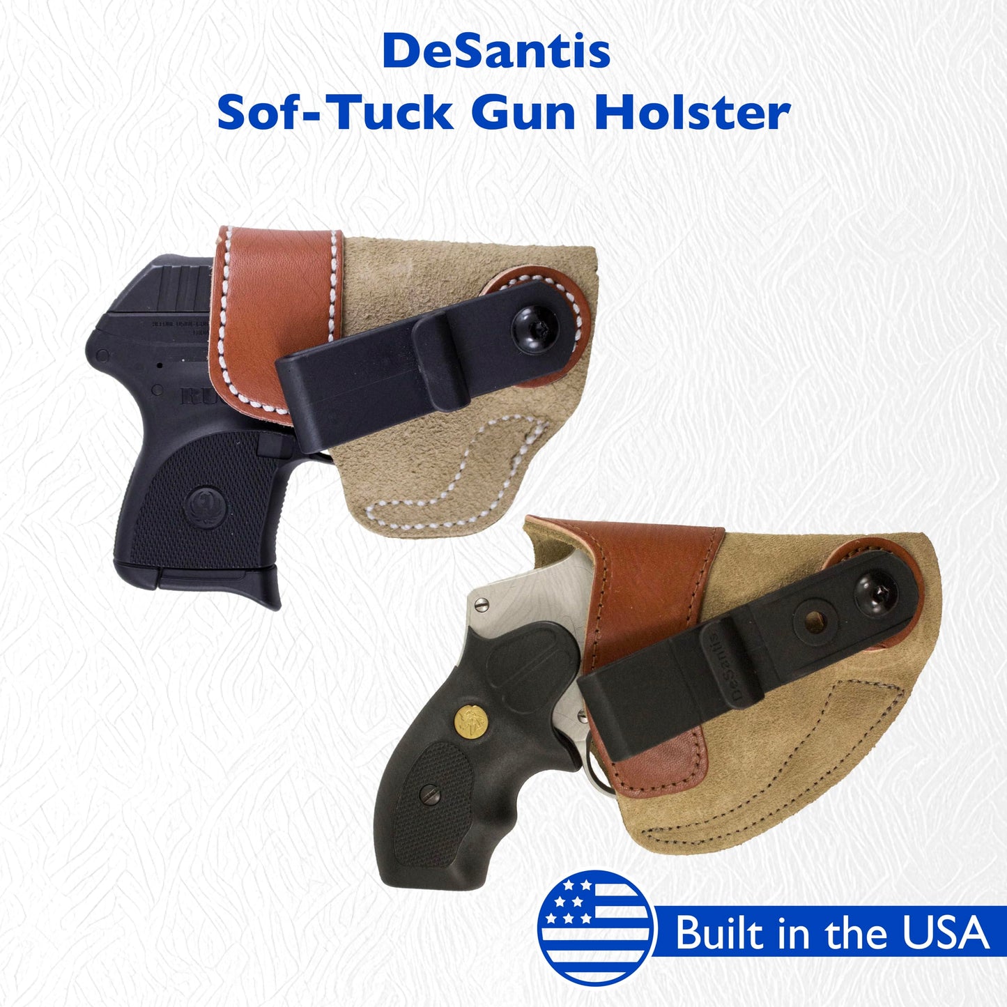 DeSantis Sof-Tuck IWB Holster - Compatible with Ruger SR9 Compact, S&W M&P Shield 9, Shield .40, Shield M2.0 0,M2.0 .40, Walther CCP, SCCY CPX-1, CPX-2, MC1SC, S/A Hellcat 3"" - Right Hand Fit, Black
