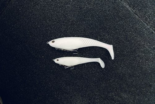 Berkley PowerBait® CullShad Fishing Bait, Albino, 6 in, Soft Swimbait, Equipped with Fusion19TM Hook, Smart Weighting System