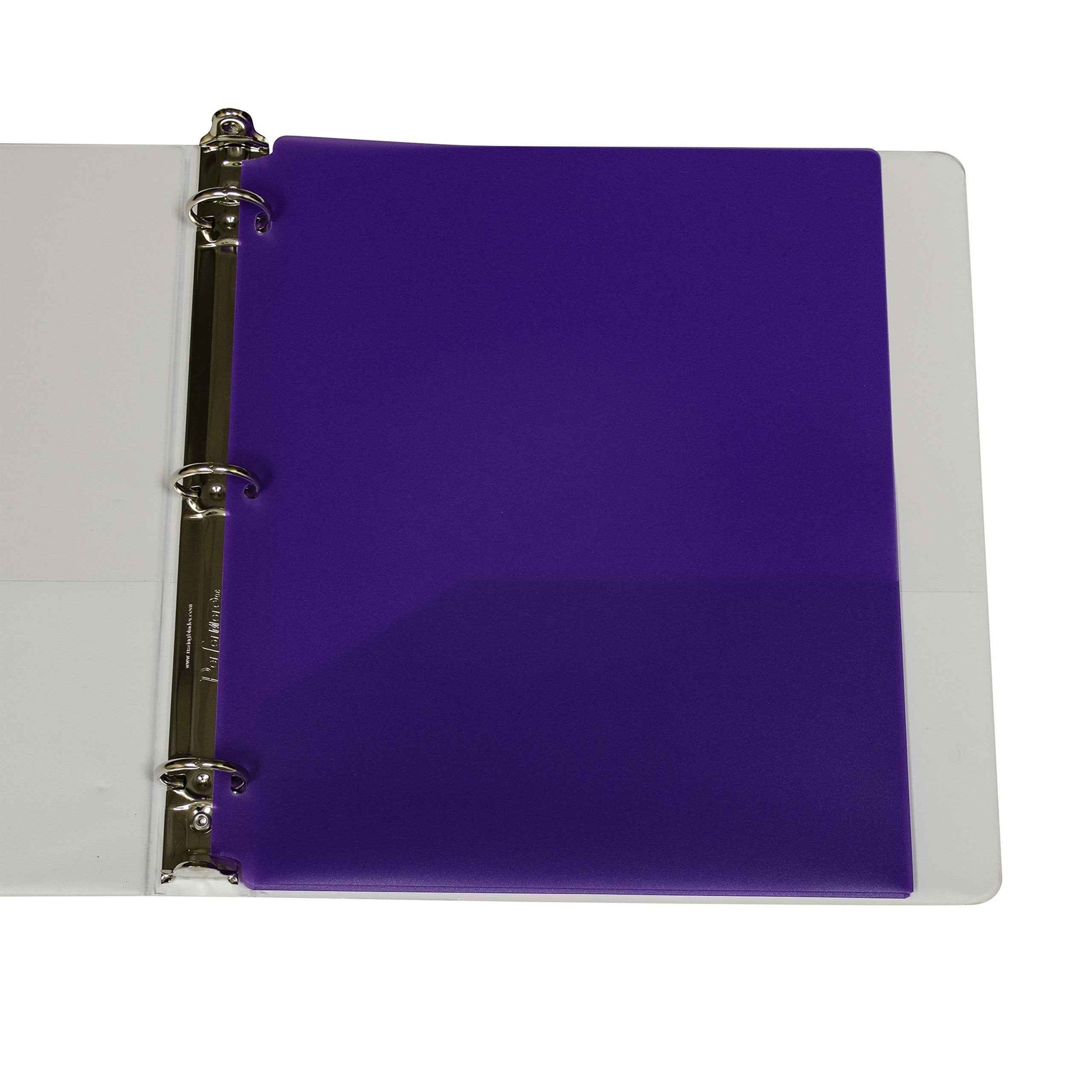 C-Line Two-Pocket Heavyweight Poly Portfolio Folder with Three-Hole Punch, Box of 25, Purple (33939-25)