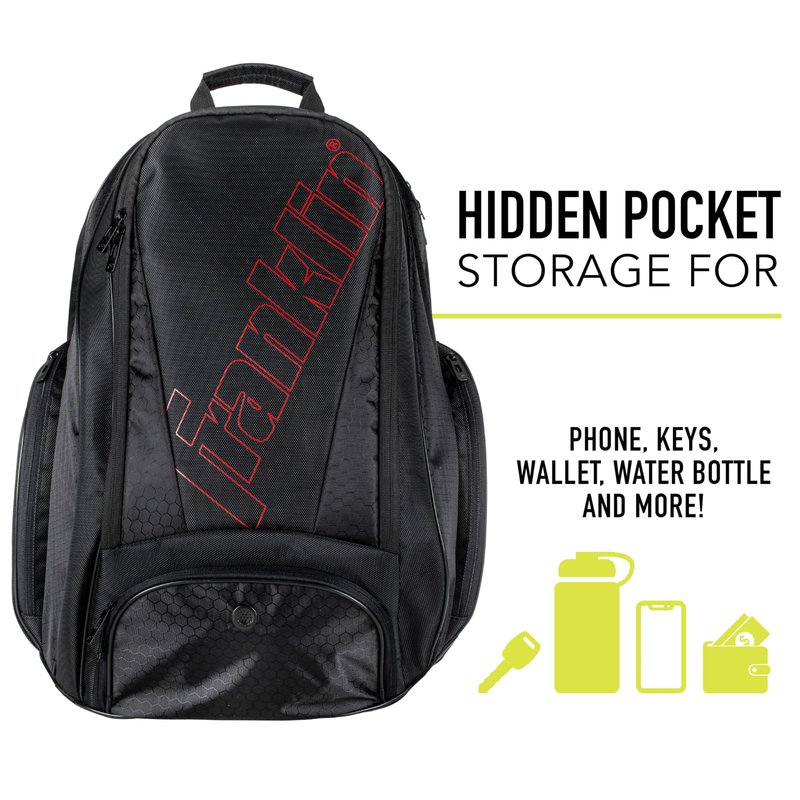 Franklin Sports Pickleball Bags - Deluxe Competition Pro Backpack for Gear + Equipment - Pickleball Bag for Men + Women - Holds Paddles, Balls + Accessories - Elite Nylon Fabric