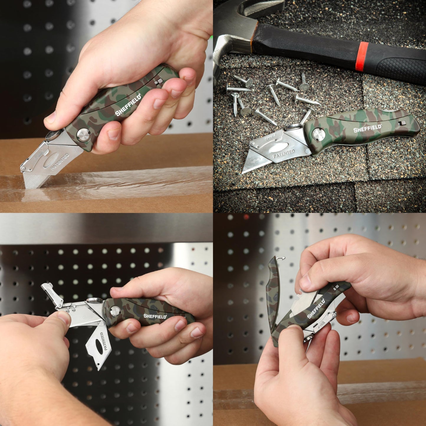 Sheffield Utility Knife with 5 Utility Knife Blade Storage Compartment