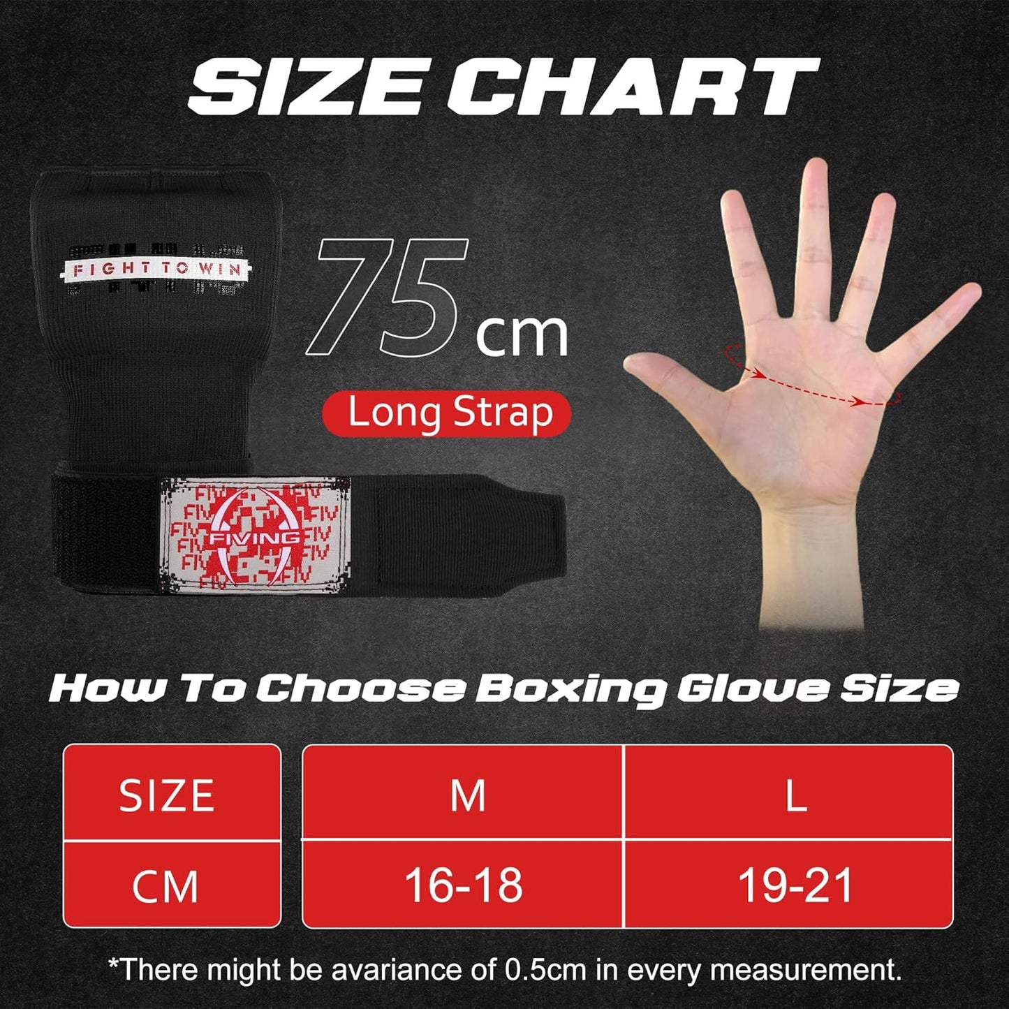 Skiennix Gel Padded Inner Gloves - Quick Elastic Hand Wraps for Boxing & MMA | Unisex Knuckle Wrist Protection