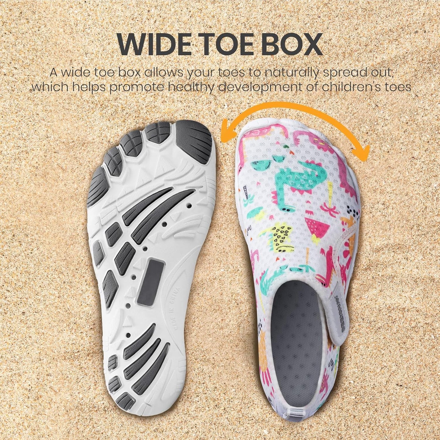SEEKWAY Barefoot Water Shoes for Kids - Quick-Dry, Non-Slip Sand Shoes for Hiking & Beach | Toddler Sizes