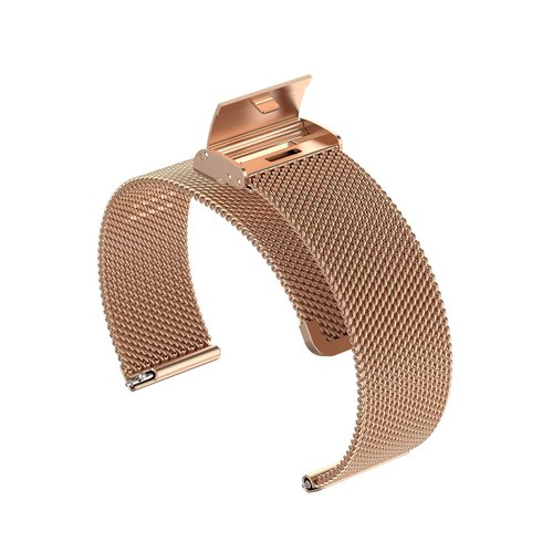 FoundEast Compatible with Yoever Smart Watch Band, Stainless Steel Loop Strap Replacement for Yoever IDW19/Yoever IDW28/Yoever IDW20 (Rose Gold)