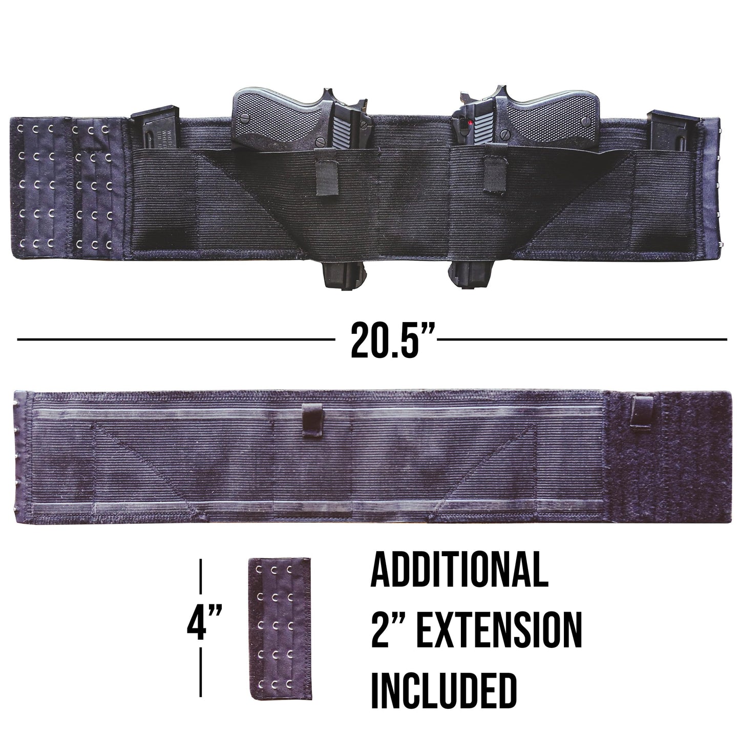 Thigh Holster for Women – Adjustable Concealed Carry Gun Leg Holster for Pistols, Fits Sub-Compact, .380 & .22 Calibers, – Anti-Slip, Quick Draw, Ambidextrous & Stylish Design - Black