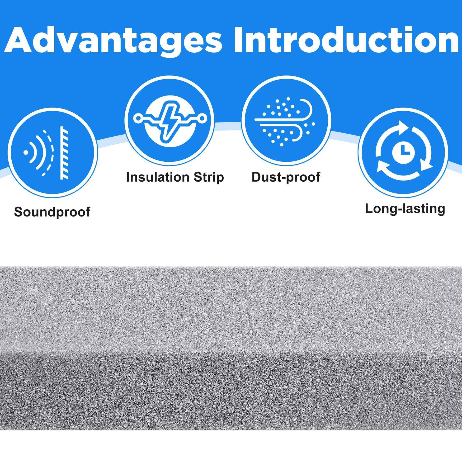 moonoom 6 Pcs Foam Air Conditioner Weatherseal Tape-1'' x 1'' x 6.5ft Air Conditioner Foam Tape-Non-Adhesive Foam Seal Strip with Glue Point for Air Conditioner Door Window Seal