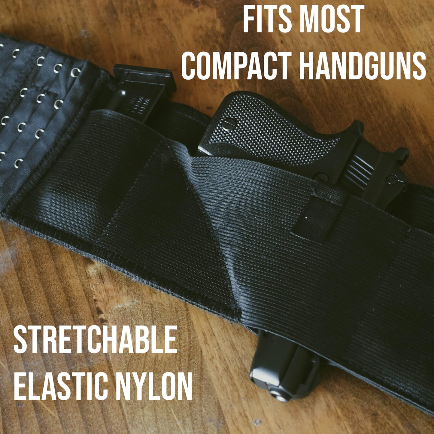 Thigh Holster for Women – Adjustable Concealed Carry Gun Leg Holster for Pistols, Fits Sub-Compact, .380 & .22 Calibers, – Anti-Slip, Quick Draw, Ambidextrous & Stylish Design - Black