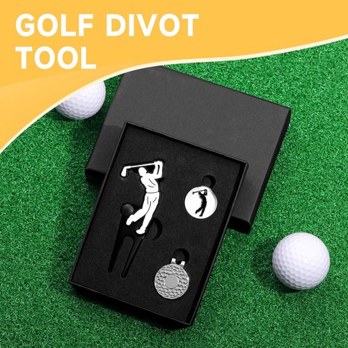 Jecten Funny Divot Repair Tool Gift Set, Cute Bomer Magnetic Ball Marker with Divot Tool, Enamel Golf Ball Marker for Putting Green, Funny Divit Golf Tool Gifts for Women Men Golf Accessorie