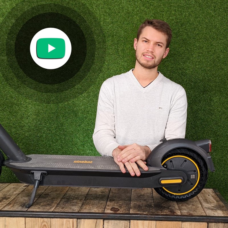 MOOVMOOV Solid Tire 10x2.5 for Ninebot G30 Max E-Scooter - Replaces Tubeless Tire 60/70-6.5 - Solid 10 inch Anti-Puncture Tire - Video Tutorial Included