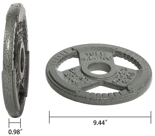 Cast Iron Plate Weight Plate for Strength Training and Weightlifting, 2-Inch Center, 10LB (Single)