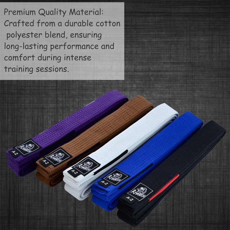 Fadi Sports Revansh Cotton-Polyester belt for Jiu Jitsu, Judo, Karate, and other martial arts. Suitable for kids and adults