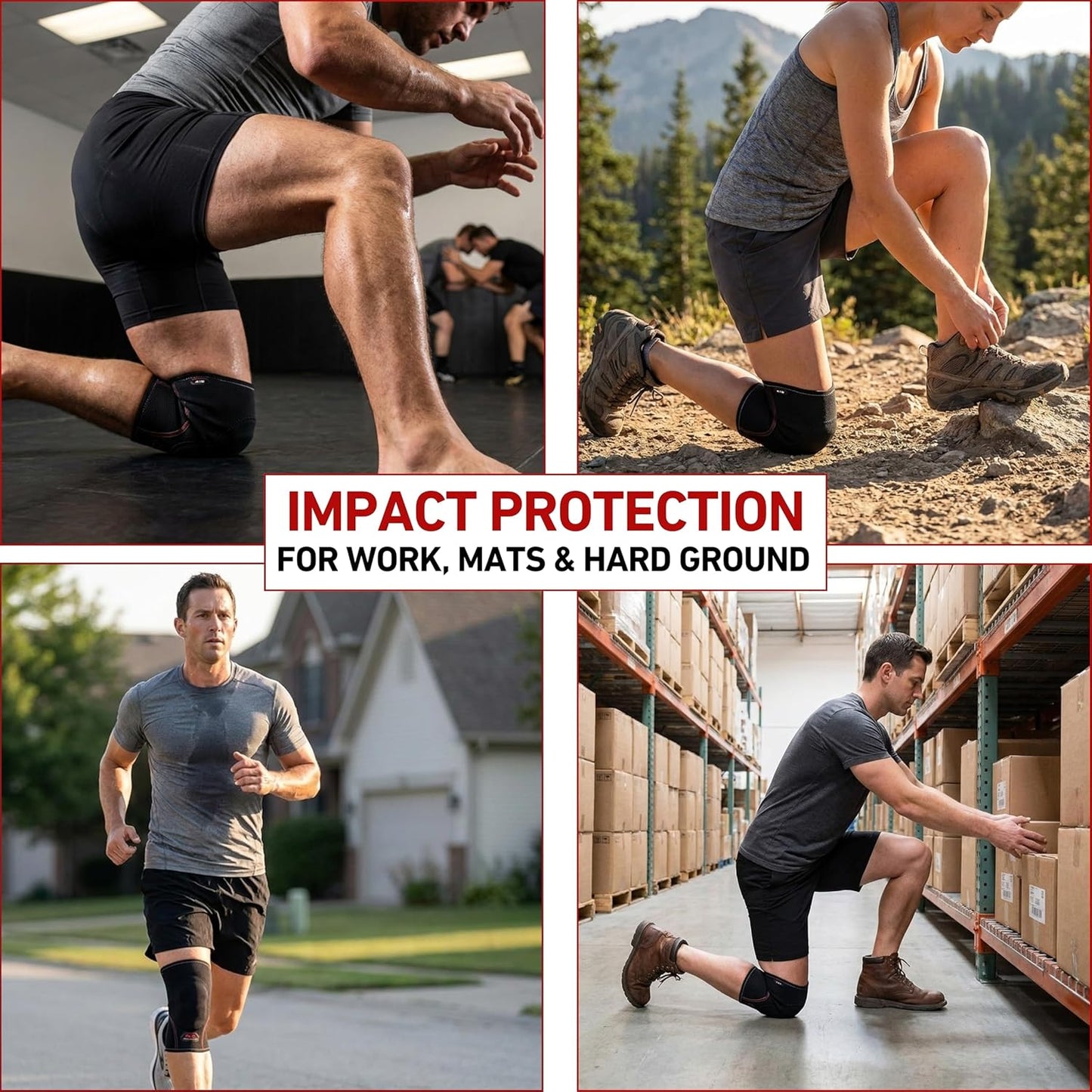 McDavid Knee Pad - Thick Gel Insert for Impact Absorption | Compression Sleeve for Sports & Activities - Left/Right Knee