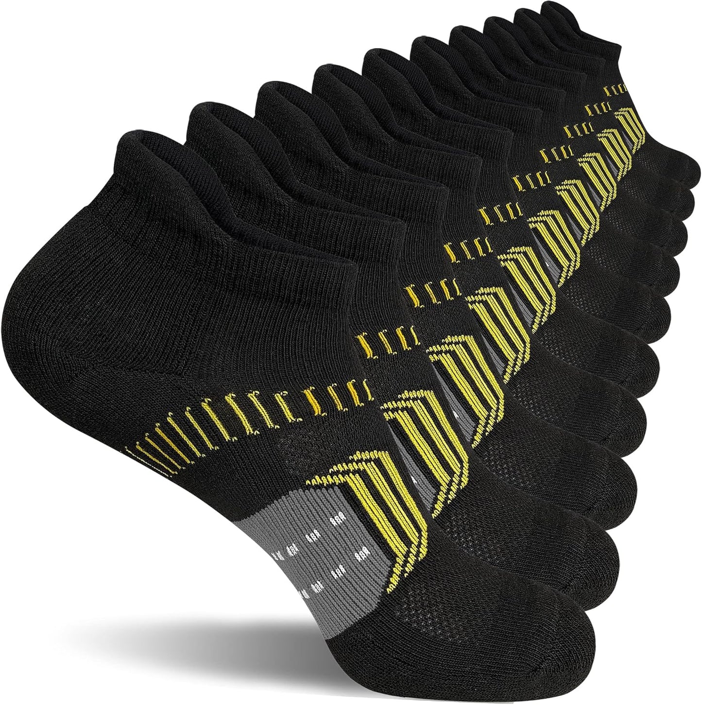 Suaskk Women's Athletic Running Ankle Socks - Cushioned & Anti-Blister | 5 Pairs