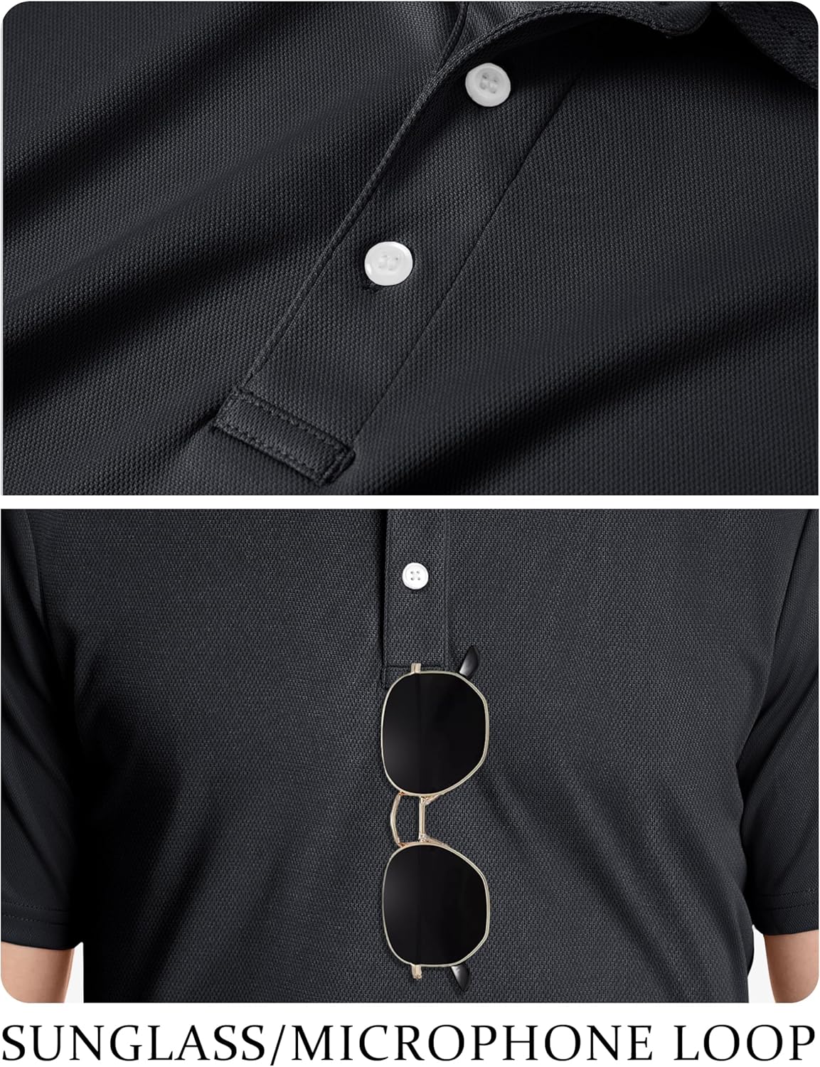 TACVASEN Mens Golf Shirt Dry Fit Mens Polo Shirts Short Sleeve Performance Golf Polos for Men with Collar Work Shirts