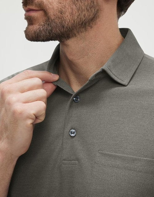 M MAELREG Golf Shirts for Men - Lightweight Moisture-Wicking Polo with Pocket | Short Sleeve Heather Design