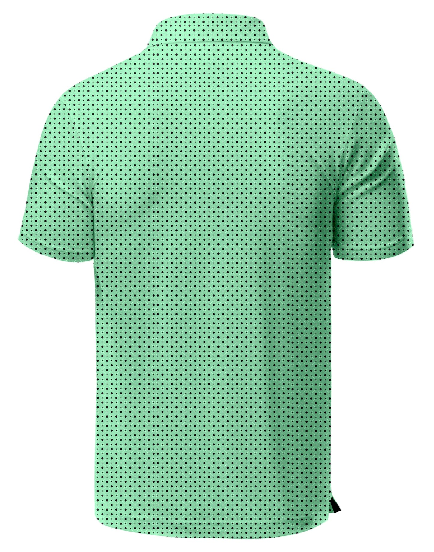 Obla Mens Golf Polo Shirts Short Sleeve Dry Fit Performance Moisture Wicking Casual Print Collared Golf Shirts for Men (Green Dot_M)