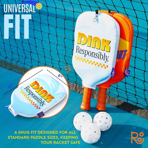 Roo Pickleball Paddle Cover - Blend of Style and Protection | Neoprene Paddle Covers | Pickleball Accessories