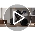 CroBlissful Black Wooden Hockey Puck Display Case Holder for 6 Pieces (6-Piece)
